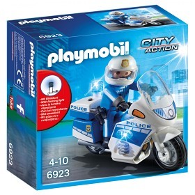 Bilde av Playmobil City Action - Polismotorcykel med LED-ljus 6923