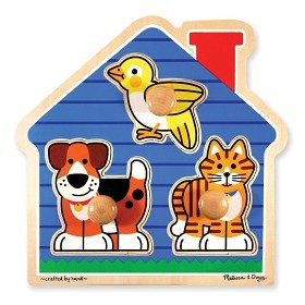 Bilde av Melissa & Doug - Knoppussel med extra stora knoppar (Husdjur)