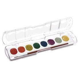 Bilde av Giotto Aquarelli Glitter vattenfärg 8-pack