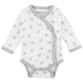 Bilde av Fixoni Little Bee Prematur omlottbody (vit)