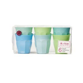 Bilde av Rice Mugg Melamin 6-pack (Blå och Grön)