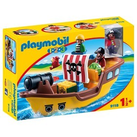 Bilde av Playmobil 1.2.3 - Piratskepp 9118
