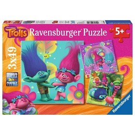 Bilde av Ravensburger - Pussel Trolls 3x49 bitar