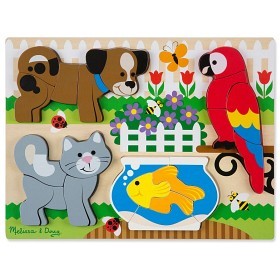 Bilde av Melissa & Doug - Träpussel Husdjur
