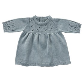 Bilde av byASTRUP Stickad dockklänning (blå) (46-50 cm)