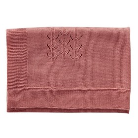 Bilde av byASTRUP Stickad Filt Rose