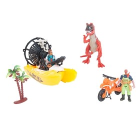 Bilde av Dino vs World - Lekset med dinosaurier - figurer och båt