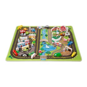 Bilde av Melissa & Doug - Lekmatta den lilla staden med 49 tillbehör i trä