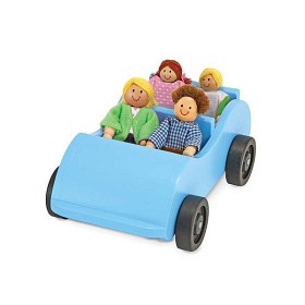 Bilde av Melissa & Doug - Träbil med familj