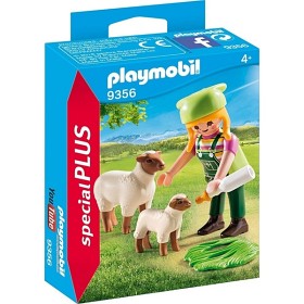 Bilde av Playmobil 9356 Bondepike med sauer