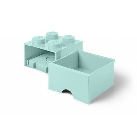 Bilde av LEGO Oppbevaringsboks 4 med skuffer (Turkis)