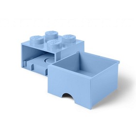 Bilde av LEGO Oppbevaringsboks 4 med skuffer (lys kongeblå)