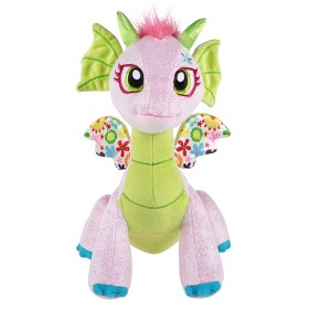 Bilde av Glittrande Mjukisdrake Grönrosa 30 cm
