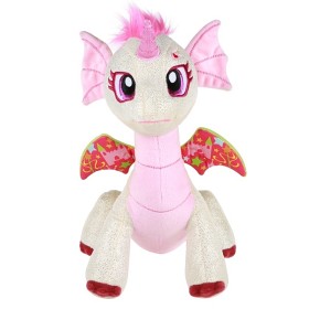 Bilde av Glittrande Mjukisdrake Rosa 30 cm