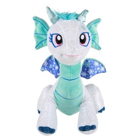Bilde av Glittrande Mjukisdrake Vit 30 cm