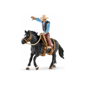 Bilde av Schleich Farm World 41416 Salet hest med cowboy