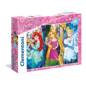 Bilde av Clementoni - MAXI Pussel SuperColors - Disney Princess 60-bitar
