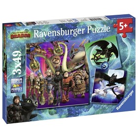Bilde av Ravensburger - Pussel - Draktränaren 3x49-bitar