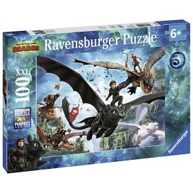 Bilde av Ravensburger - Pussel - Draktränaren: The hidden world 100-bitar