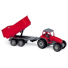 Bilde av Plasto - Traktor med släpvagn 54 cm, röd