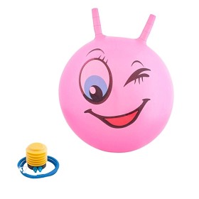 Bilde av Hoppboll smiley - rosa