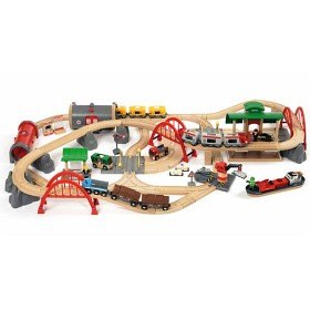 Bilde av BRIO World 33052 Deluxe jernbanetogsett