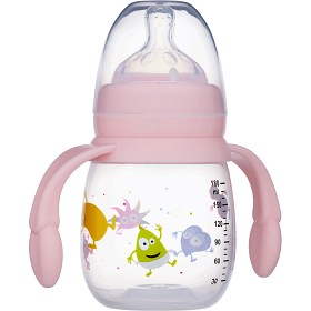 Bilde av 2B Baby Babblarna Nappflaska 180 ml med handtag (Rosa)