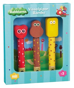 Bilde av 2B Baby Babblarna Fløyter Bambus 3-pack (Babba/Bibbi/Bobbo)
