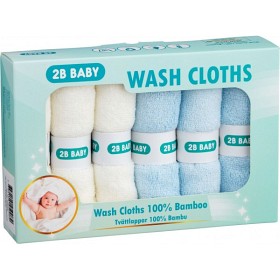 Bilde av 2B Baby Tvättlappar Bambu 6-pack (Blå)