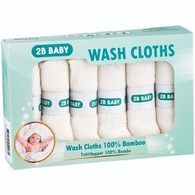 Bilde av 2B Baby Tvättlappar Bambu 6-pack (Vit)