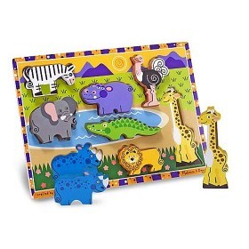 Bilde av Melissa & Doug - Safari Chunky Puzzle