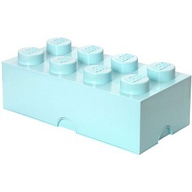 Bilde av LEGO Oppbevaringsboks 8 (Lys turkis)