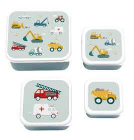 Bilde av A Little Lovely Company Matboks 4-p Vehicles