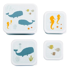 Bilde av A Little Lovely Company Matboks 4-p Ocean