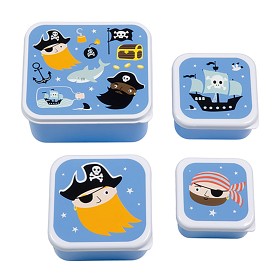 Bilde av A Little Lovely Company Snackbox 4-pack Pirates