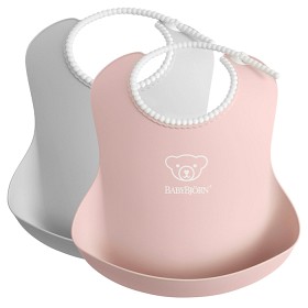 Bilde av BabyBjörn Smekke 2-pakk (Grå/Puderrosa)
