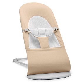 Bilde av BabyBjörn Vippestol Balance Soft Woven/Jersey (Beige/Grå)