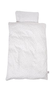 Bilde av Babydan Påslakanset vagn/vagga (Satin Dots Grey)