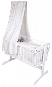Bilde av  Babydan Sänghimmel för vagga (Satin Dots Grey)