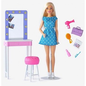 Bilde av Barbie Big city big dreams Docka Malibu med sminkbord