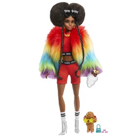 Bilde av Barbie Extra Docka (Regnbågsjacka) 