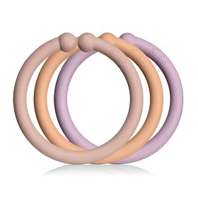 Bilde av BIBS Barnevogn Ringer 12-pakning (Blush / Peach / Dusky Lilac)