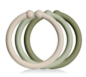 Bilde av BIBS Barnevogn Ringer 12-pakning (Vanilje / Salvie / Oliven)