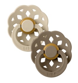Bilde av BIBS Boheme Latex Napp 2-pack 0-6m (Vanilla/Dark Oak)