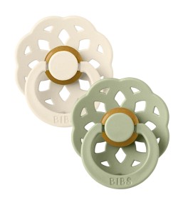 Bilde av BIBS Boheme Latex Napp 2-pack 6-18m (Ivory/Sage)
