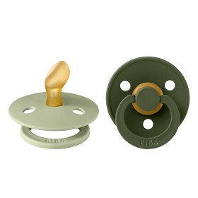 Bilde av BIBS Colour 2-pack Latex Smokk 0-6 mån Anatomisk (Sage/Hunter Green)