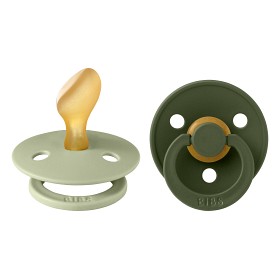 Bilde av BIBS Colour 2-pack Latex Smokk 6-18 mån Anatomisk (Sage/Hunter Green)