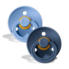 Bilde av BIBS Napp Color 2-pakning 0-6m (Himmelblå / Stålblå)
