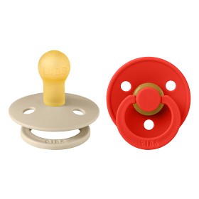 Bilde av BIBS Colour Latekssmokk 2-pack Størrelse 1 (Vanilla/Candy Apple Glow)