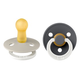 Bilde av BIBS Colour Latekssmokk 2-pack Size 2 (Sand Glow/Iron Glow)